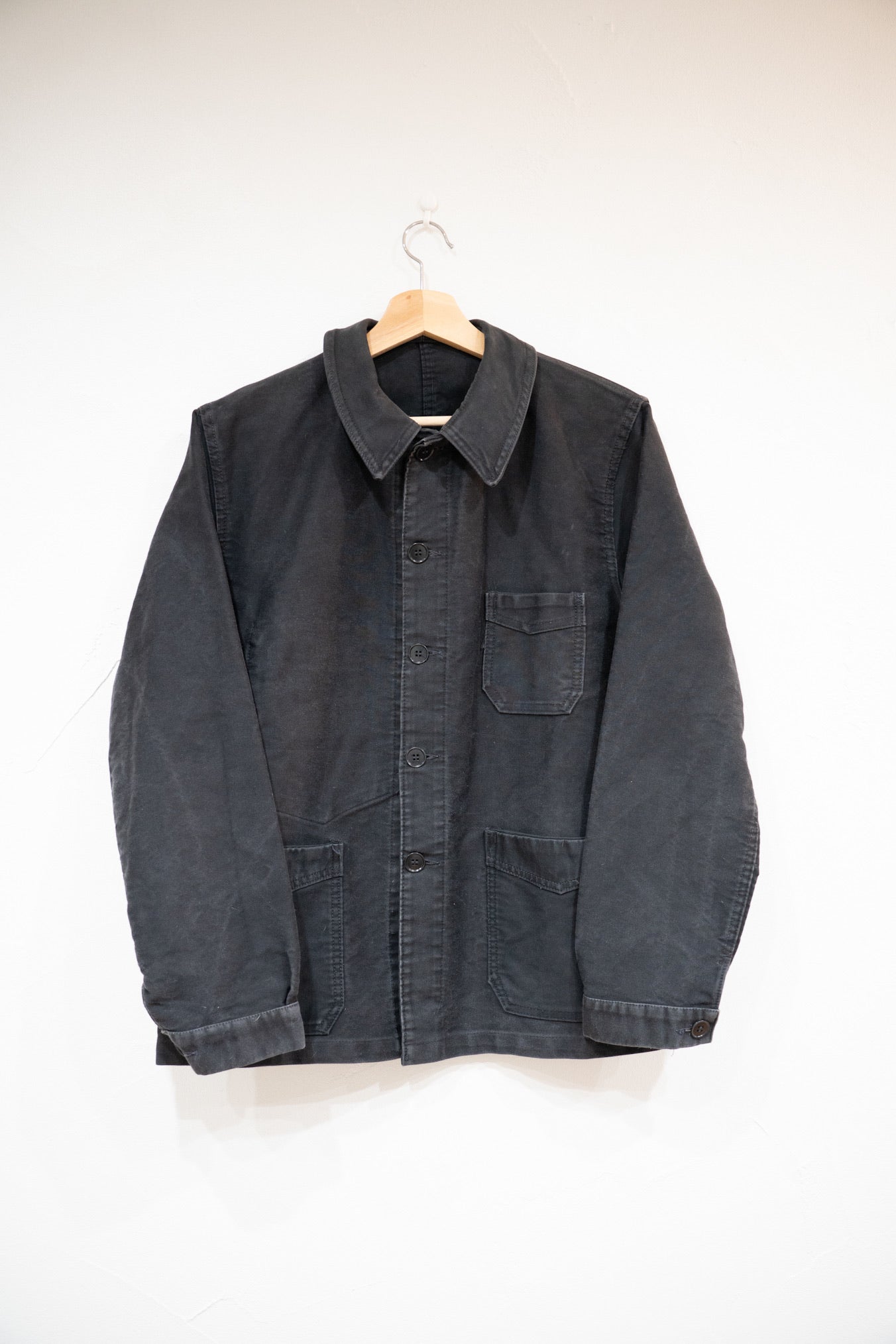 40s black moleskin jacket 